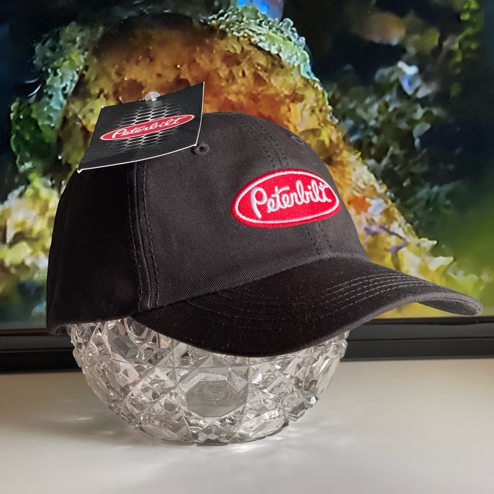 Peterbilt Trucking Hat Black and Red Adjustable New with tags